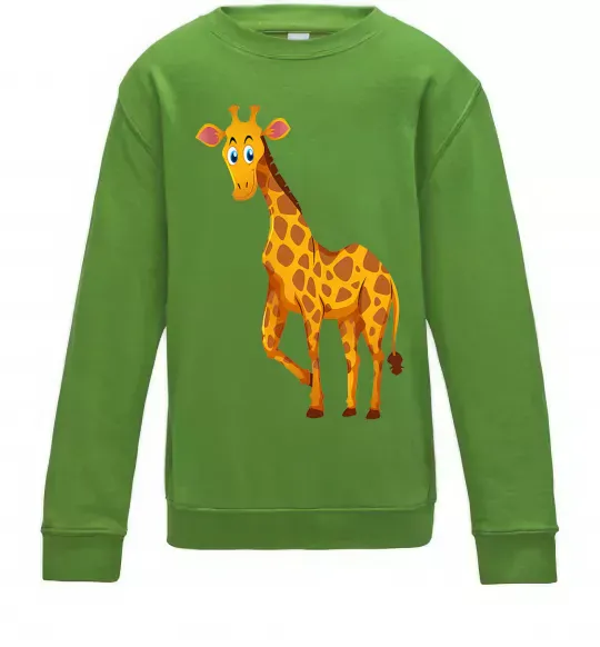 Детский Свитшот Жираф посміхається Лаймовый фото