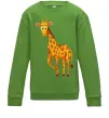 Детский Свитшот Жираф посміхається Лаймовый фото