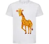 Дитяча футболка Жираф посміхається Білий Дитяча футболка Жираф посміхається Білий фото