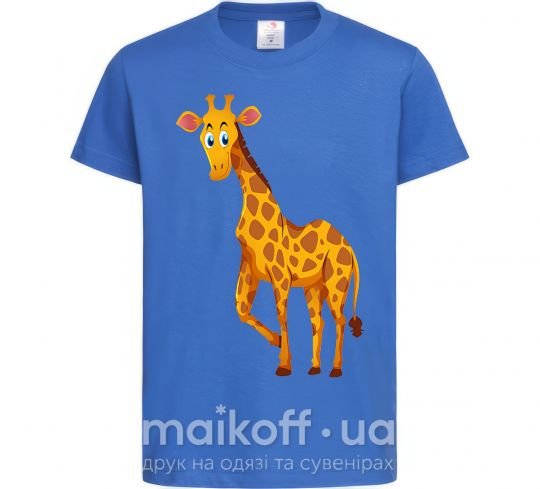 Дитяча футболка Жираф улыбается Яскраво-синій фото