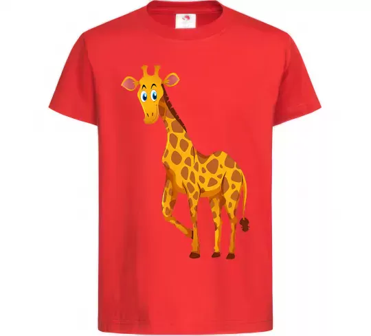 Дитяча футболка Жираф посміхається Червоний фото