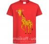 Детская футболка Жираф улыбается Красный фото