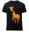 Чоловіча преміум футболка Жираф посміхається Чорний фото