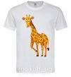 Мужская футболка Жираф улыбается Белый фото