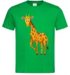Мужская футболка Жираф посміхається Зеленый фото