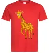 Мужская футболка Жираф посміхається Красный фото