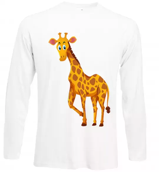 Лонгслив Жираф посміхається Белый фото