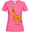 Жіноча футболка Жираф посміхається Яскраво-рожевий Жіноча футболка Жираф посміхається Яскраво-рожевий фото