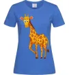 Жіноча футболка Жираф посміхається Яскраво-синій Жіноча футболка Жираф посміхається Яскраво-синій фото