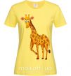 Жіноча футболка Жираф улыбается Лимонний фото