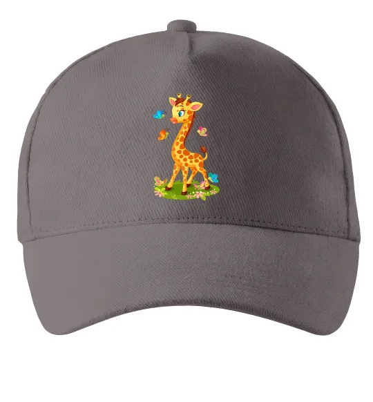 Кепка Жирафа з метеликами Серый фото