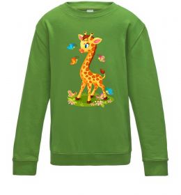 Дитячий світшот Жирафа з метеликами Дитячий світшот Жирафа з метеликами