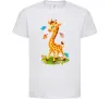Детская футболка Жирафа з метеликами Белый Детская футболка Жирафа з метеликами Белый фото
