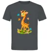 Чоловіча футболка Жирафа з метеликами Графіт Чоловіча футболка Жирафа з метеликами Графіт фото