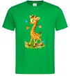 Чоловіча футболка Жирафа з метеликами Зелений Чоловіча футболка Жирафа з метеликами Зелений фото