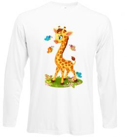 Лонгслив Жирафа з метеликами
