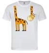 Чоловіча футболка Жираф завис Білий Чоловіча футболка Жираф завис Білий фото