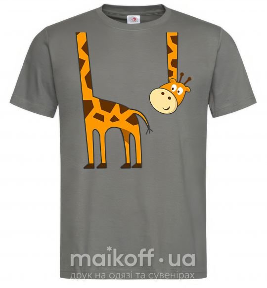 Чоловіча футболка Жираф завис Графіт фото