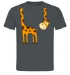 Чоловіча футболка Жираф завис Графіт Чоловіча футболка Жираф завис Графіт фото