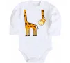Детский боди Жираф завис Белый фото