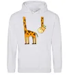 Чоловіча толстовка (худі) Жираф завис Сірий меланж фото