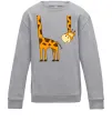 Детский Свитшот Жираф завис Серый меланж фото
