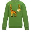 Детский Свитшот Жираф завис Лаймовый фото