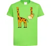 Детская футболка Жираф завис Лаймовый Детская футболка Жираф завис Лаймовый фото