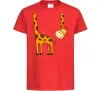 Детская футболка Жираф завис Красный Детская футболка Жираф завис Красный фото
