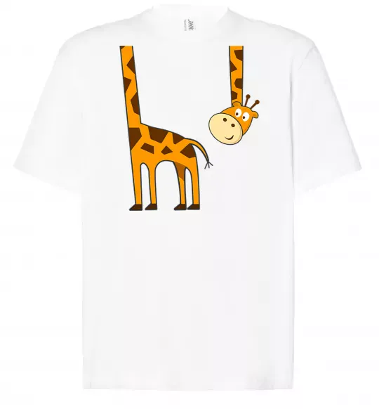 Футболка Оверсайз Жираф завис Белый фото