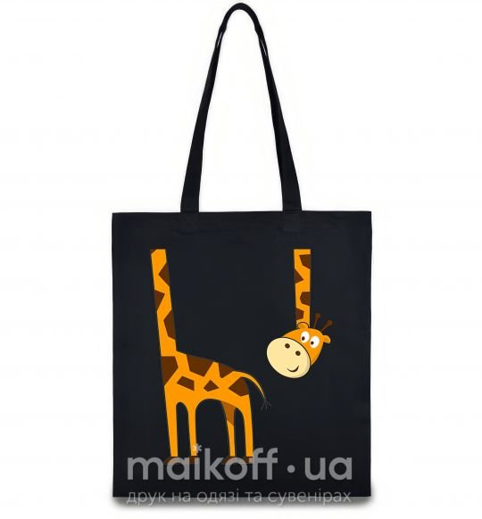 Еко-сумка Жираф завис Чорний фото