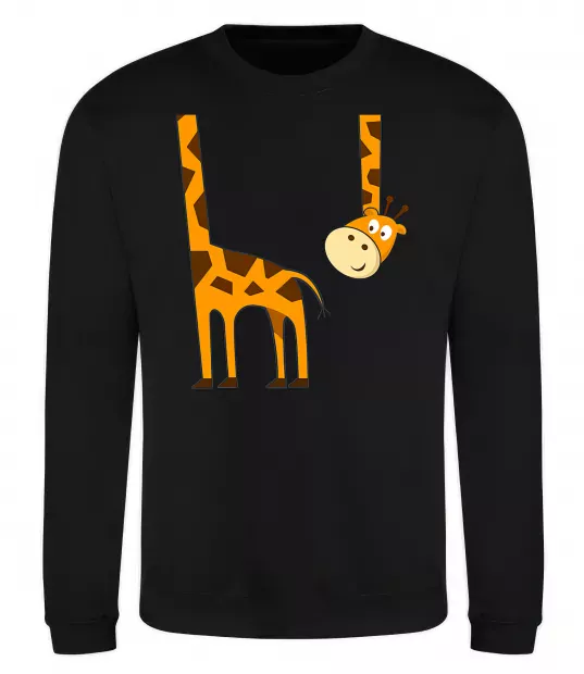 Світшот Жираф завис Чорний фото