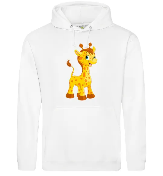 Мужская толстовка (худи) Маленька жирафа Белый фото