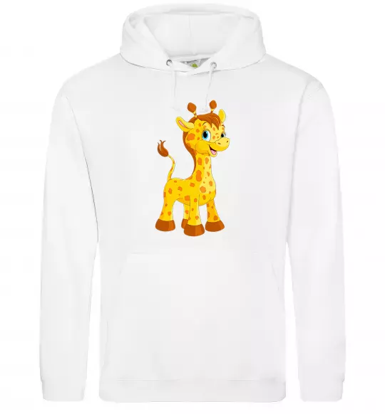 Жіноча толстовка (худі) Маленька жирафа Білий фото