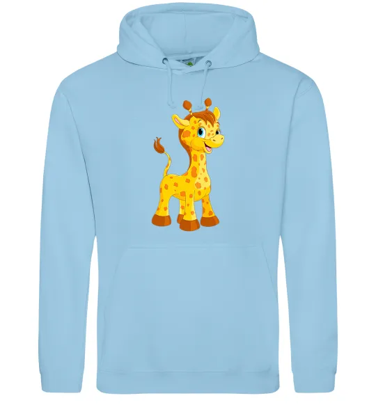 Женская толстовка (худи) Маленька жирафа Голубой фото