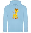 Женская толстовка (худи) Маленька жирафа Голубой фото