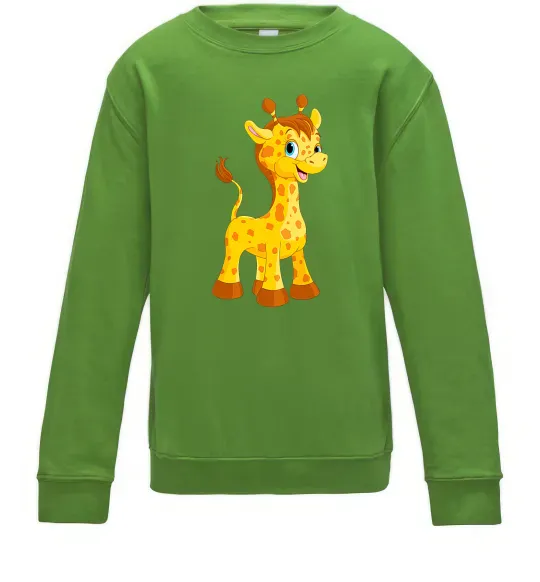 Дитячий світшот Маленька жирафа Лаймовий фото