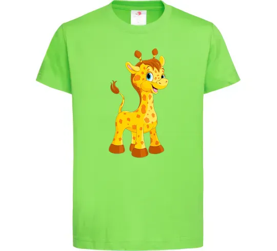 Детская футболка Маленька жирафа Лаймовый фото