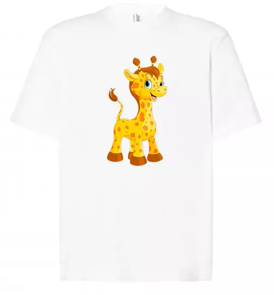 Футболка Оверсайз Маленька жирафа Белый фото