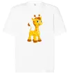 Футболка Оверсайз Маленька жирафа Белый фото