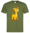 Мужская футболка Маленька жирафа Оливковый Мужская футболка Маленька жирафа Оливковый фото