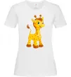 Жіноча футболка Маленька жирафа Білий Жіноча футболка Маленька жирафа Білий фото