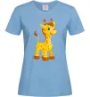 Жіноча футболка Маленька жирафа Блакитний Жіноча футболка Маленька жирафа Блакитний фото