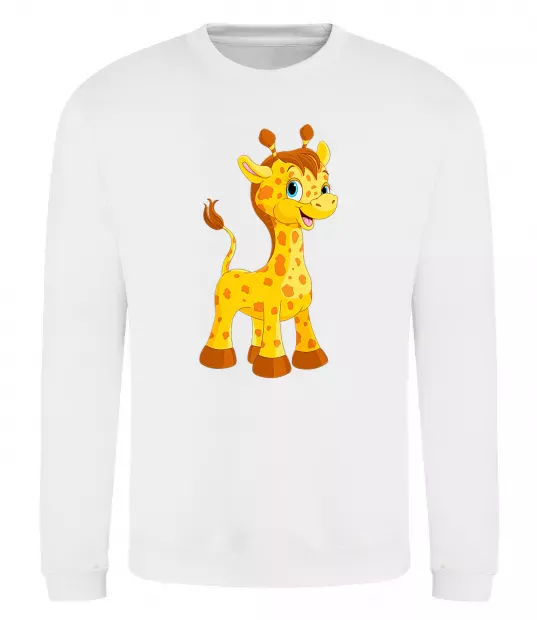 Світшот Маленька жирафа Білий фото