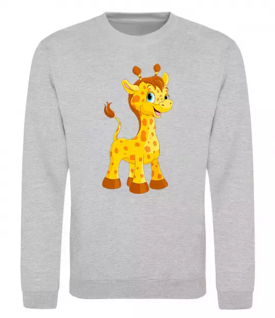 Світшот Маленька жирафа Сірий меланж фото