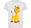 Дитяча футболка Малыш жираф Білий фото
