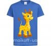 Дитяча футболка Малыш жираф Яскраво-синій фото