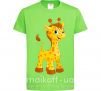 Дитяча футболка Малыш жираф Лаймовий фото