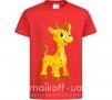 Детская футболка Малыш жираф Красный фото