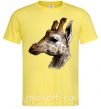 Мужская футболка Жираф карандашом Лимонный фото